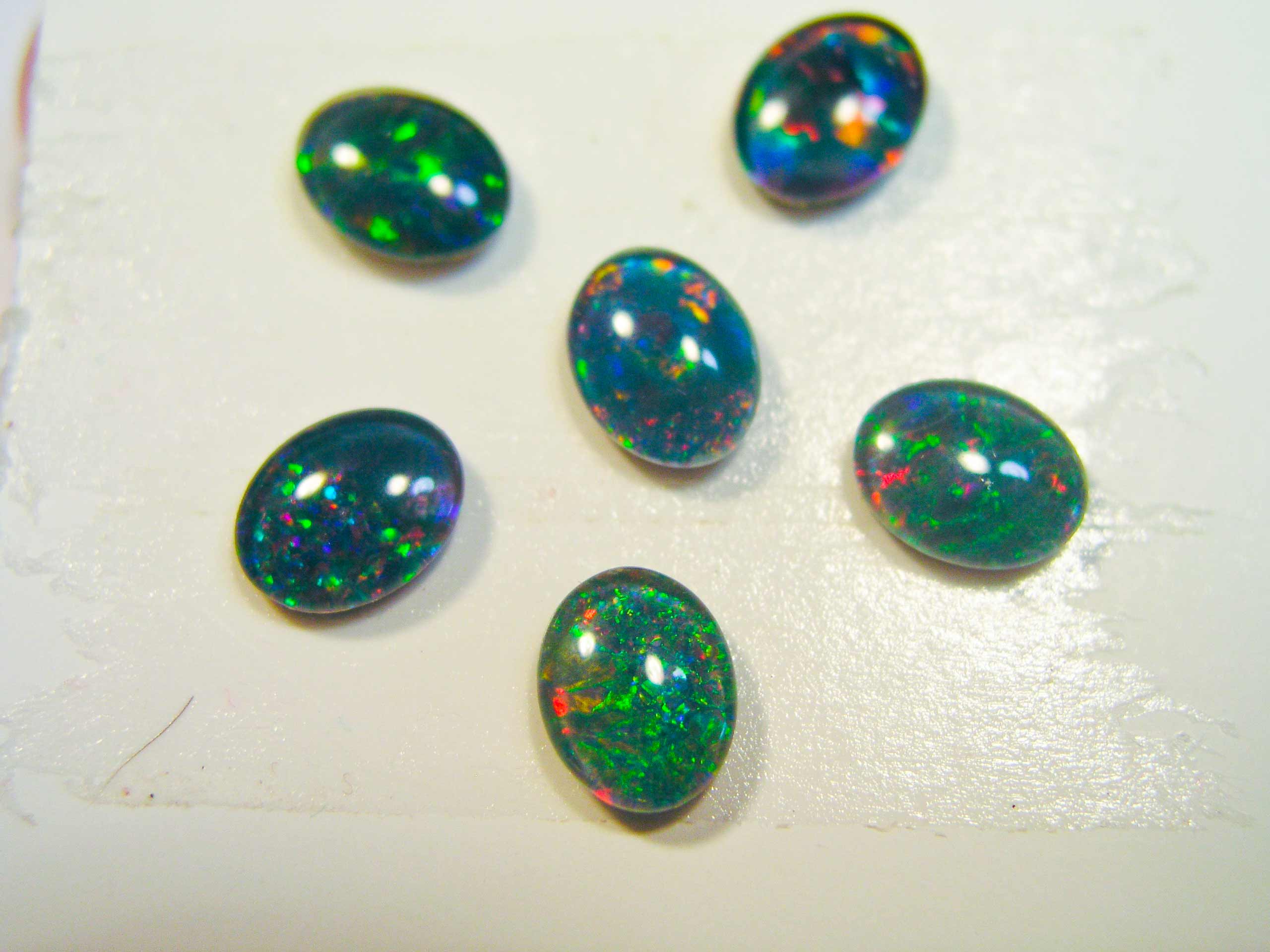 Opal Triplet 9x7mm Gem Grade Pear 6pcs. in parcel, Lot:107
