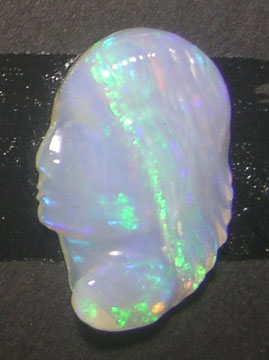 Loose Carved Solid Opal Crystal Camea 12x9mm; Lot: SC02.